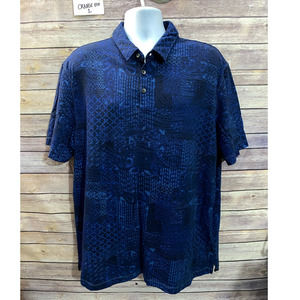 Men's Size XXL Van Heusen Short Sleeve Blue Polo Shirt